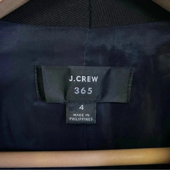 J. Crew 365 Black Stretch Twill Open Front Going Out Blazer Sz 4 - Picture 4 of 12